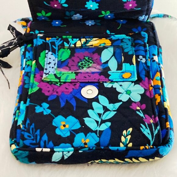 Vera Bradley Bag Midnight Blues Purse Crossbody Quilted Mini Hipster - Picture 5 of 9
